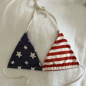 Red white and blue bikini top